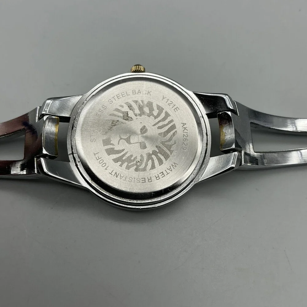 Anne Klein Womens Watch 32mm Champagne Dial Two Tone Diamond New Battery 7.25